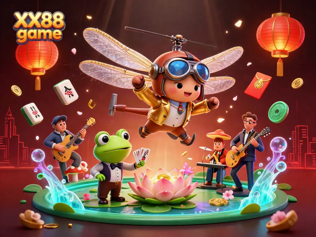 Experience thrilling gameplay in XX88 game with vibrant 3D elements showcasing a lively casino atmosphere.