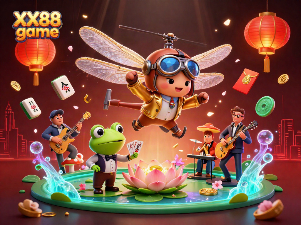 Experience thrilling gameplay in XX88 game with vibrant 3D elements showcasing a lively casino atmosphere.