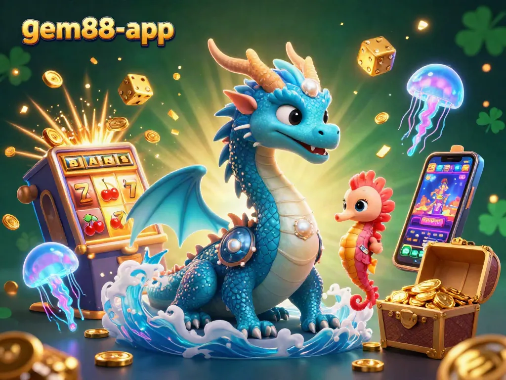 Spin the slots with gem88-app's vibrant casino characters and jackpot elements in motion.