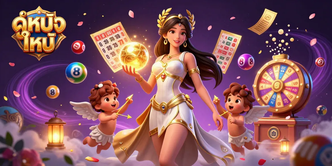 Engage with ดูหนังใหม่ and enjoy the excitement of lottery-themed illustrations.