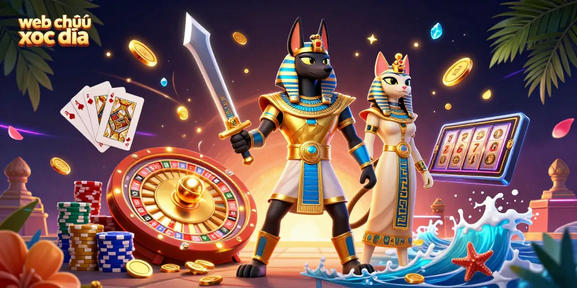 Experience exciting gameplay with web chơi xóc đĩa featuring vibrant characters and dynamic casino elements.